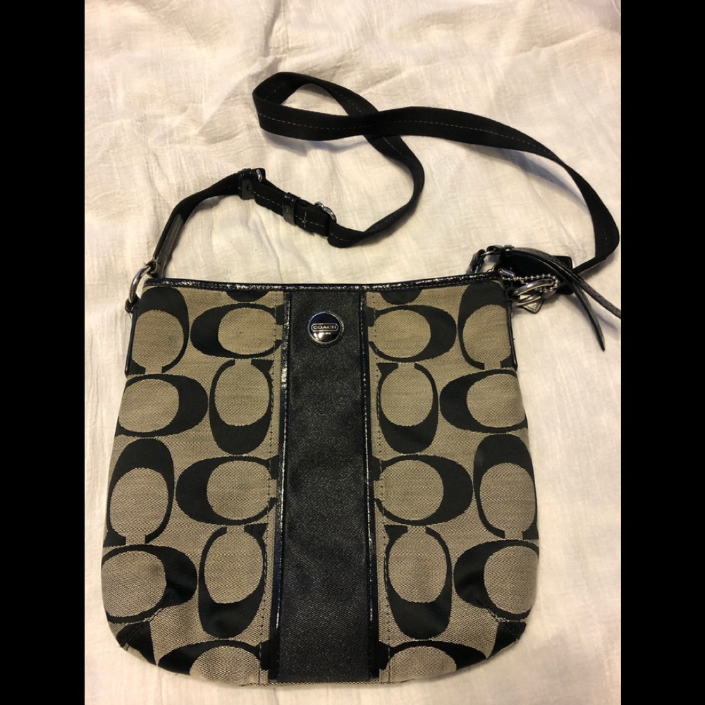 Coach brown cross body bag